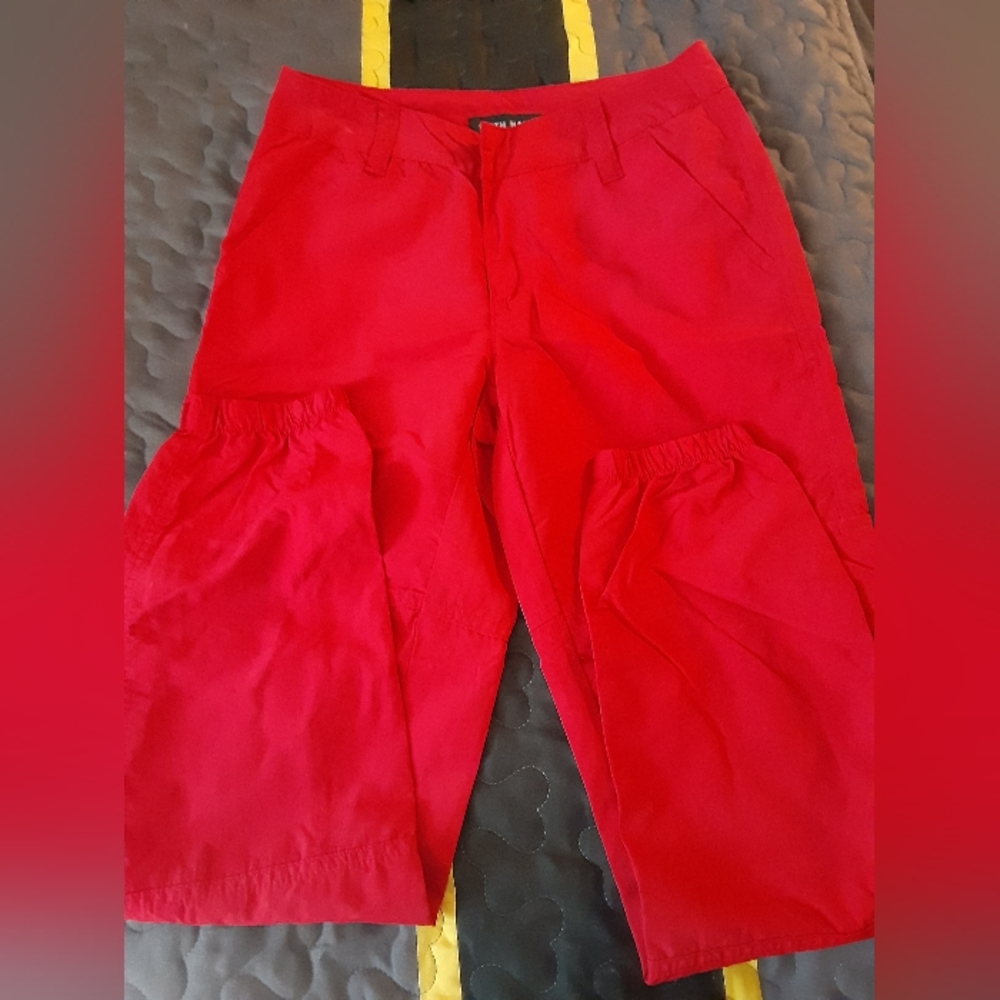 Ninth Hall Red High Waisted Nylon Cargo Pants Size 0